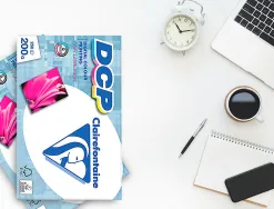 Papier clairefontaine multifonction laser couleur dcp a4 200g/m2 coloris blanc satine - ramette de 250