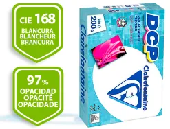 Papier clairefontaine multifonction laser couleur dcp a4 200g/m2 coloris blanc satine - ramette de 250