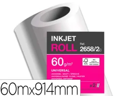 Papier clairefontaine plan extra blanc largeur 60mx914mm 60g application jet d'encre qualite photo bobine