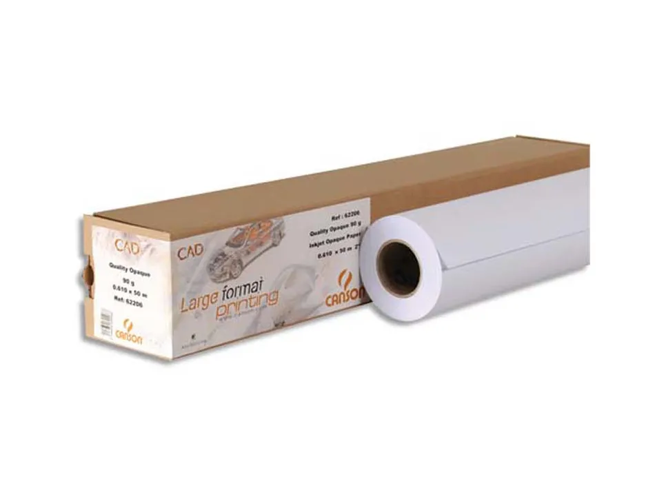 Papier clairefontaine plan extra blanc largeur 91mx914mm 80g application jet d'encre qualite photo bobine