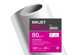 Papier clairefontaine plan extra blanc largeur 50mx1067mm 80g application jet d'encre qualite photo