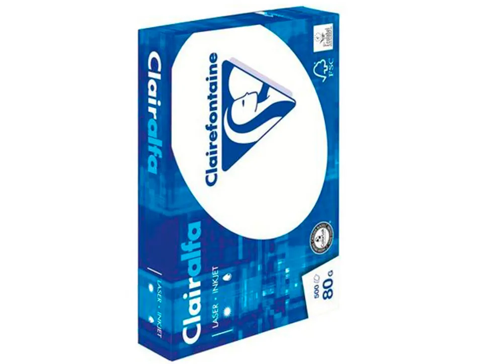 Papier clairefontaine smartprint haute qualite blancheur pour ecriture a4 50g blanc paquet 500 feuilles