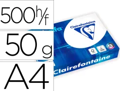 Papier clairefontaine smartprint haute qualite blancheur pour ecriture a4 50g blanc paquet 500 feuilles