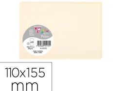 Papier correspondance clairefontaine pollen 210g/m2 110x155mm coloris ivoire paquet 25 feuilles