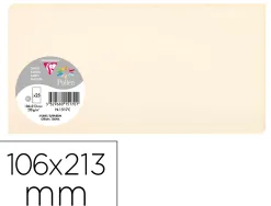 Papier correspondance clairefontaine pollen 210g/m2 106x213mm coloris ivoire paquet 25 feuilles