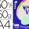 Papier couleur clairefontaine trophée personal paper pack a4 160g/m2 vert pastel paquet 50 feuilles unicolores