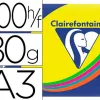 Papier couleur clairefontaine trophée multifonction a3 80g/m2 couleurs assorties intenses paquet 500 feuilles