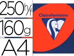 Papier couleur clairefontaine trophée multifonction a4 160g/m2 couleurs intenses rouge cardinal paquet 250 feuilles