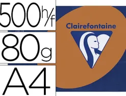 Papier couleur clairefontaine trophée multifonction a4 80g/m2 couleurs vives caramel paquet 500 feuilles