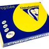 Papier couleur clairefontaine trophée multifonction a3 80g/m2 jaune canari paquet 500 feuilles