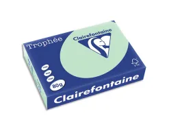 Papier couleur clairefontaine trophée multifonction a4 80g/m2 vert pastel paquet 500 feuilles