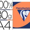 Papier couleur clairefontaine trophée multifonction a4 80g/m2 couleurs vives clémentine paquet 500 feuilles