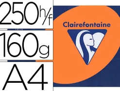 Papier couleur clairefontaine trophée multifonction a4 160g/m2 couleurs intenses orange vif paquet 250 feuilles