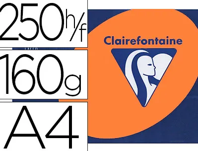 Papier couleur clairefontaine trophée multifonction a4 160g/m2 couleurs intenses orange vif paquet 250 feuilles
