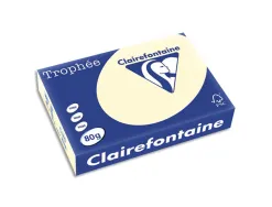 Papier couleur clairefontaine trophée multifonction a4 80g/m2 couleurs vives ivoire paquet 500 feuilles