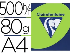 Papier couleur clairefontaine trophée multifonction a4 80g/m2 couleurs fluorescentes vert fluo paquet 500 feuilles