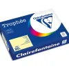 Papier couleur clairefontaine trophée multifonction a4 80g/m2 jaune canari paquet 500 feuilles