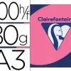 Papier couleur clairefontaine trophée multifonction a3 80g/m2 couleurs intenses rose fuchsia paquet 500 feuilles