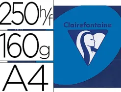 Papier couleur clairefontaine trophée multifonction a4 160g/m2 couleurs intenses bleu turquoise paquet 250 feuilles