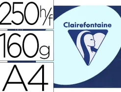 Papier couleur clairefontaine trophée multifonction a4 160g/m2 bleu pastel paquet 250 feuilles
