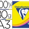 Papier couleur clairefontaine trophée multifonction a3 80g/m2 couleurs assorties fluorescentes paquet 500 feuilles