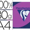 Papier couleur clairefontaine trophée multifonction a4 80g/m2 couleurs intenses violine paquet 500 feuilles