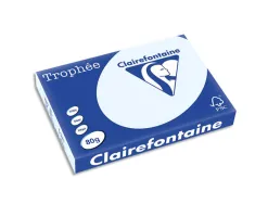 Papier couleur clairefontaine trophée multifonction a3 80g/m2 bleu pastel paquet 500 feuilles