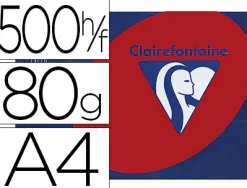 Papier couleur clairefontaine trophée multifonction a4 80g/m2 couleurs intenses rouge groseille paquet 500 feuilles