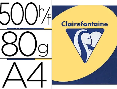 Papier couleur clairefontaine trophée multifonction a4 80g/m2 couleurs vives bouton d'or paquet 500 feuilles