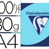 Papier couleur clairefontaine trophée multifonction a4 80g/m2 couleurs vives bleu vif paquet 500 feuilles