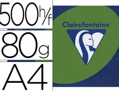 Papier couleur clairefontaine trophée multifonction a4 80g/m2 couleurs intenses vert sapin paquet 500 feuilles