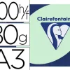 Papier couleur clairefontaine trophée multifonction a3 80g/m2 vert pastel paquet 500 feuilles