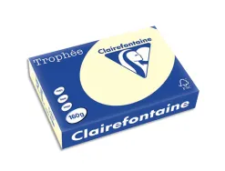 Papier couleur clairefontaine trophée multifonction a4 160g/m2 couleurs vives ivoire paquet 250 feuilles