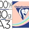 Papier couleur clairefontaine trophée multifonction a3 80g/m2 couleurs assorties pastel paquet 500 feuilles