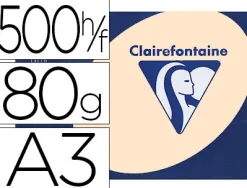 Papier couleur clairefontaine trophée multifonction a3 80g/m2 saumon paquet 500 feuilles