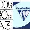 Papier couleur clairefontaine trophée multifonction a3 80g/m2 couleurs vives bleu alizé paquet 500 feuilles
