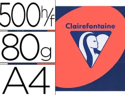 Papier couleur clairefontaine trophée multifonction a4 80g/m2 couleurs intenses rouge cardinal paquet 500 feuilles