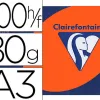 Papier couleur clairefontaine trophée multifonction a3 80g/m2 couleurs intenses orange vif paquet 500 feuilles