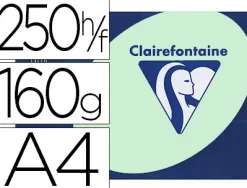 Papier couleur clairefontaine trophée multifonction a4 160g/m2 vert pastel paquet 250 feuilles