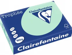 Papier couleur clairefontaine trophée multifonction a4 160g/m2 vert pastel paquet 250 feuilles