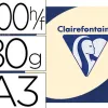 Papier couleur clairefontaine trophée multifonction a3 80g/m2 couleurs vives ivoire paquet 500 feuilles