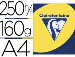 Papier couleur clairefontaine trophée multifonction a4 160g/m2 couleurs intenses jaune soleil paquet 250 feuillles