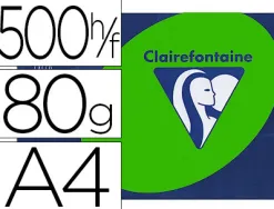 Papier couleur clairefontaine trophée multifonction a4 80g/m2 couleurs intenses vert menthe paquet 500 feuilles