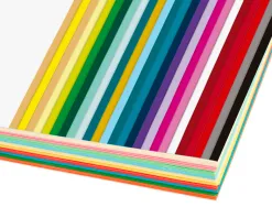 Papier couleur liderpapel multifonction a4 80g/m2 assortiment 25 couleurs paquet 100 feuilles