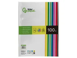 Papier couleur liderpapel multifonction a4 80g/m2 assortiment 25 couleurs paquet 100 feuilles