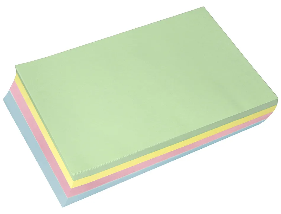 Papier couleur liderpapel multifonction a4 80g/m2 5 coloris assortis jaune bleu crème rose vert 500 feuilles