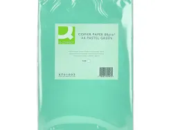 Papier couleur q-connect multifonction a4 80g/m2 unicolore vert ramette 500 feuilles
