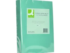 Papier couleur q-connect multifonction a4 80g/m2 unicolore vert ramette 500 feuilles