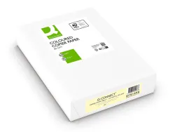Papier couleur q-connect multifonction a4 80g/m2 unicolore jaune ramette 500 feuilles