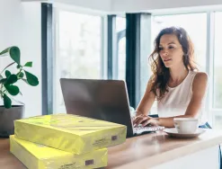 Papier couleur q-connect multifonction a3 80g/m2 unicolore jaune néon ramette 500 feuilles